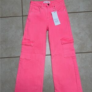 Stylish Pink Flare Jeans